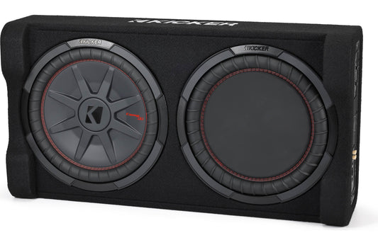 Kicker 51PTRTP12 Low-profile down-firing 500-watt powered enclosure, CompRT® 12" shallow-mount subwoofer, passive radiator