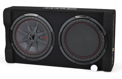 Kicker 51PTRTP12 Low-profile down-firing 500-watt powered enclosure, CompRT® 12" shallow-mount subwoofer, passive radiator