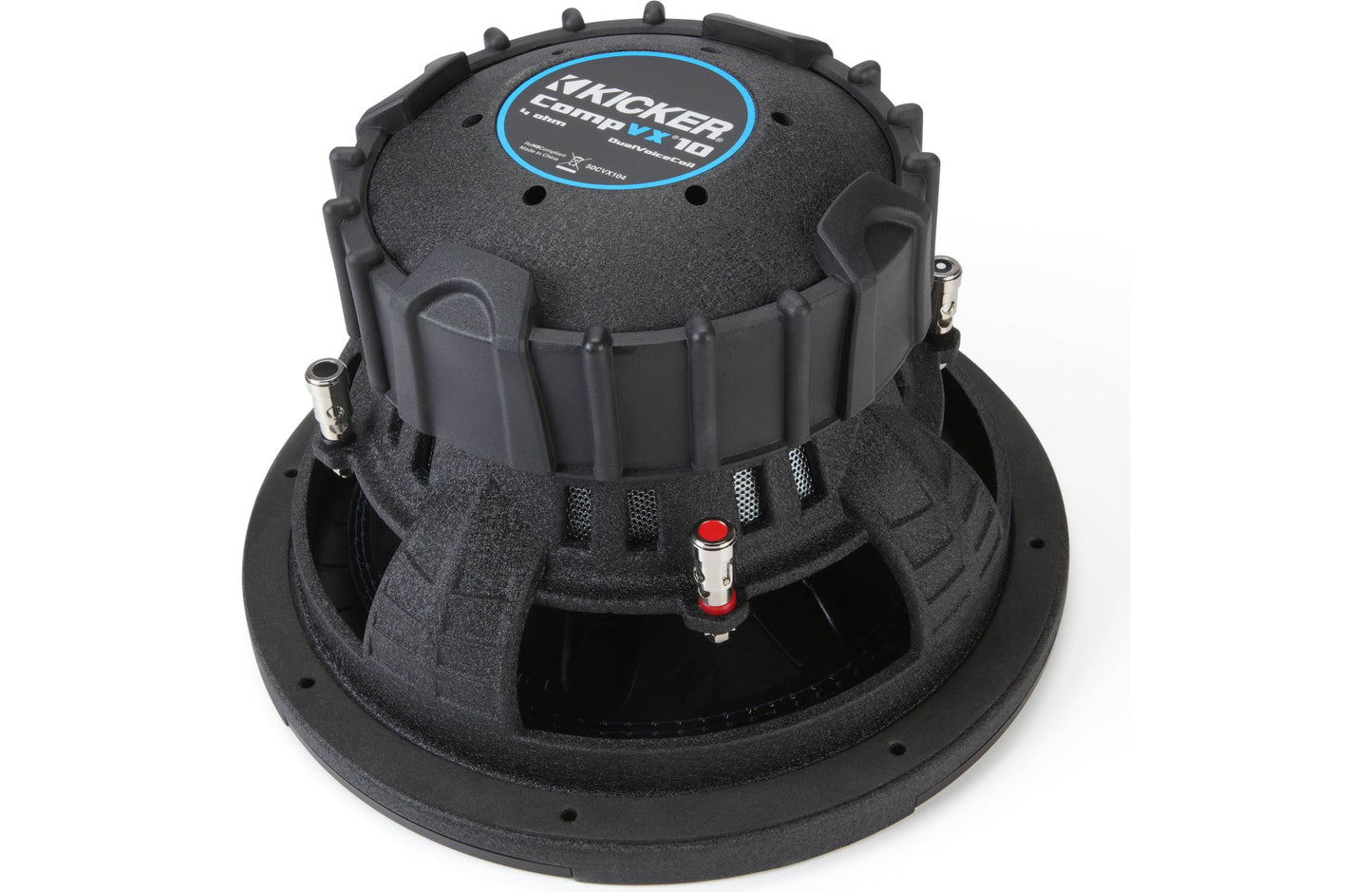 Kicker 50CVX104 CompVX Series 10" subwoofer with dual 4-ohm voice coils