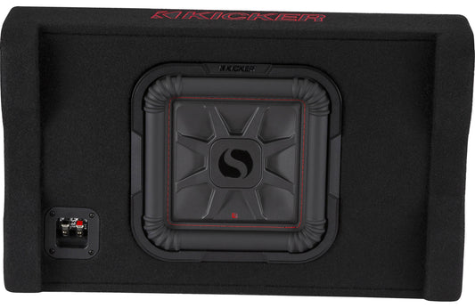 Kicker 49L7TDF102 Sealed downward-firing enclosure with L7T 10" 2-ohm shallow-mount square subwoofer