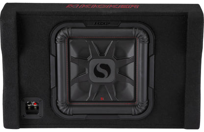 Kicker 49L7TDF122 Sealed downward-firing enclosure with L7T 12" shallow-mount square subwoofer