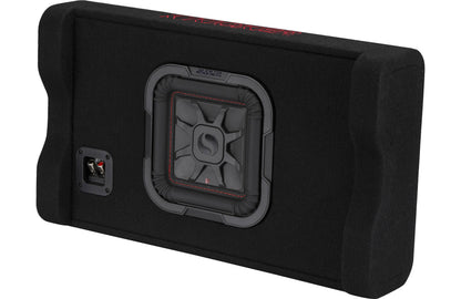 Kicker 49L7TDF82 Sealed downward-firing enclosure with L7T 8" shallow-mount square subwoofer