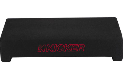 Kicker 49L7TDF82 Sealed downward-firing enclosure with L7T 8" shallow-mount square subwoofer