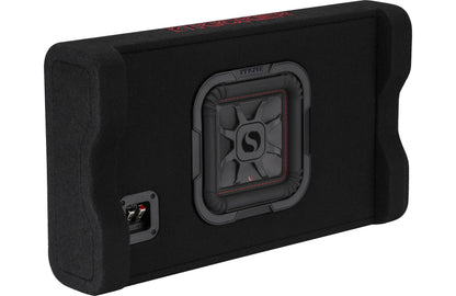 Kicker 49L7TDF82 Sealed downward-firing enclosure with L7T 8" shallow-mount square subwoofer