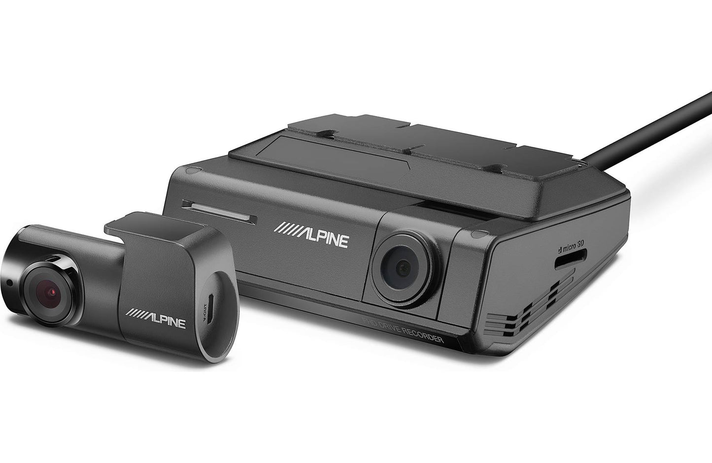 Alpine DVR-C320R HD dash cam w/Wi-Fi + rear-view cam (for select Alpine touchscreen radios)