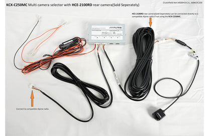 Alpine HCE-C2100RD Surface-mount, multi-view backup camera (for Alpine video receivers)