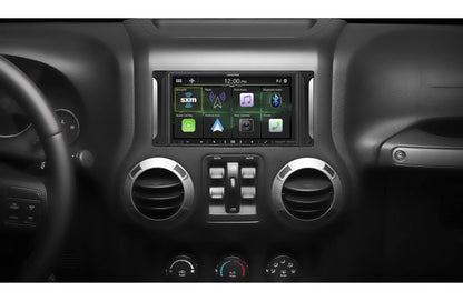 Alpine Restyle i407-WRA-JK Custom-fit digital receiver, wired-only Apple CarPlay and Android Auto, AM/FM, No Discs - 6.95" screen (Select 2007-17 Jeep Wrangler JK and Wrangler JK Unlimited)