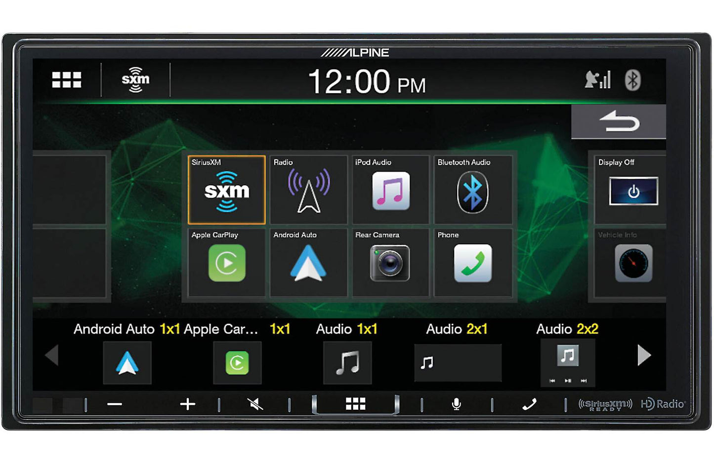 Alpine Restyle i407-WRA-JK Custom-fit digital receiver, wired-only Apple CarPlay and Android Auto, AM/FM, No Discs - 6.95" screen (Select 2007-17 Jeep Wrangler JK and Wrangler JK Unlimited)