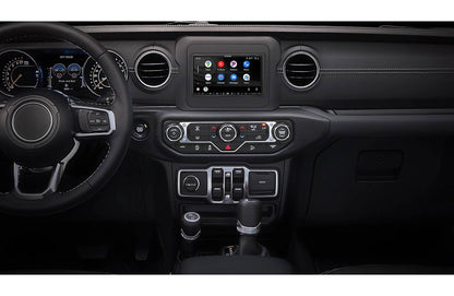 Alpine Restyle i407-WRA-JL Custom-fit digital receiver, wired-only Apple CarPlay and Android Auto, AM/FM, No Discs - 6.95" screen (select 2018-up Wrangler JL and 2020-up Gladiator JT)