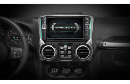 Alpine Restyle i509-WRA-JK Custom-fit digital receiver, wired or wireless Apple CarPlay and Android Auto, AM/FM, No Discs - 9" screen (select 2011-18 Jeep Wrangler JK models)
