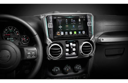 Alpine Restyle i509-WRA-JK Custom-fit digital receiver, wired or wireless Apple CarPlay and Android Auto, AM/FM, No Discs - 9" screen (select 2011-18 Jeep Wrangler JK models)