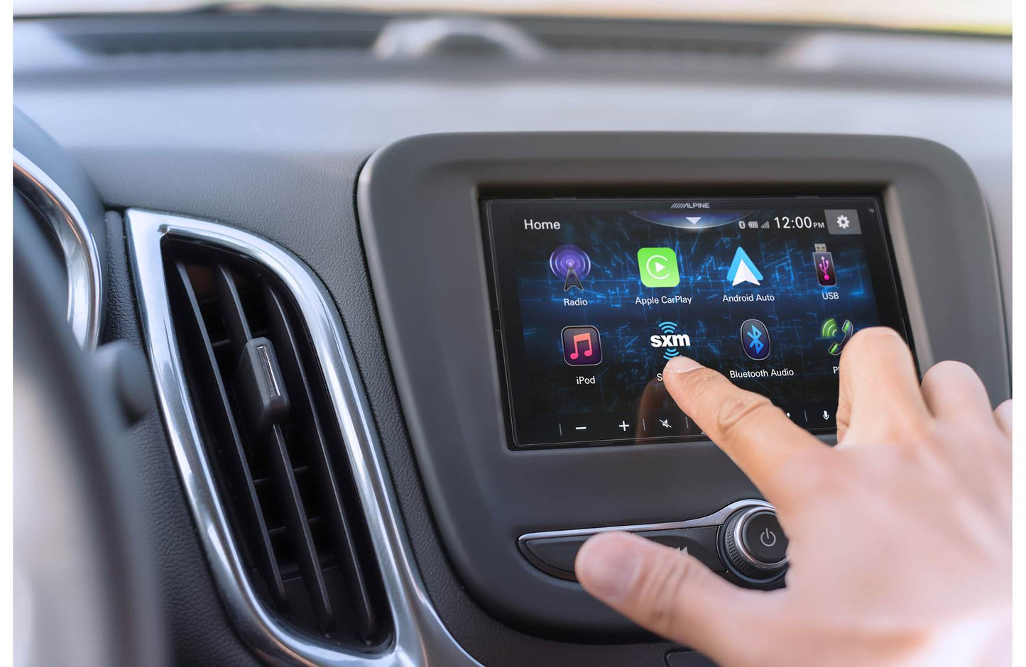 Alpine iLX-W670-S Digital multimedia receiver - 6.75" touchscreen, double-DIN, wired-only Apple Carplay and Android Auto, AM/FM (no discs)