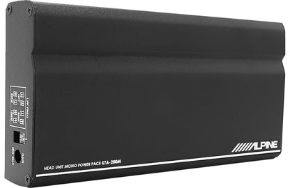 Alpine KTA-200M Power Pack mono subwoofer amplifier — 200 watts RMS x 1 at 2 or 4 ohms