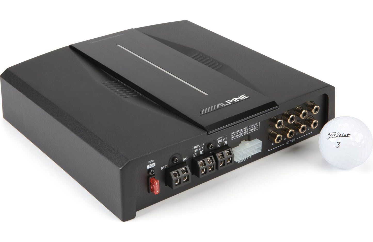 Alpine PXE-C80-88 OPTIM8™ 8-channel Hi-Res car amplifier w/auto DSP (50w RMS x 6 at 4ohms + 300w RMS x 2 at 2ohms)