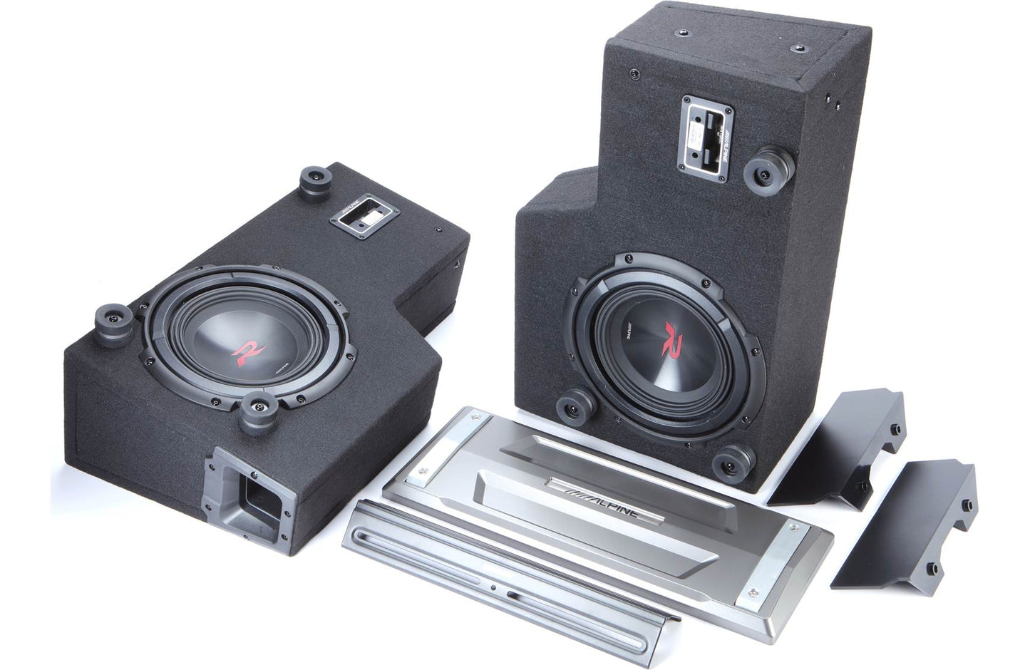Alpine R2-DB8V-TRK Halo Series 8" ported dual subwoofer enclosure w/two 8" R2-Series subwoofers