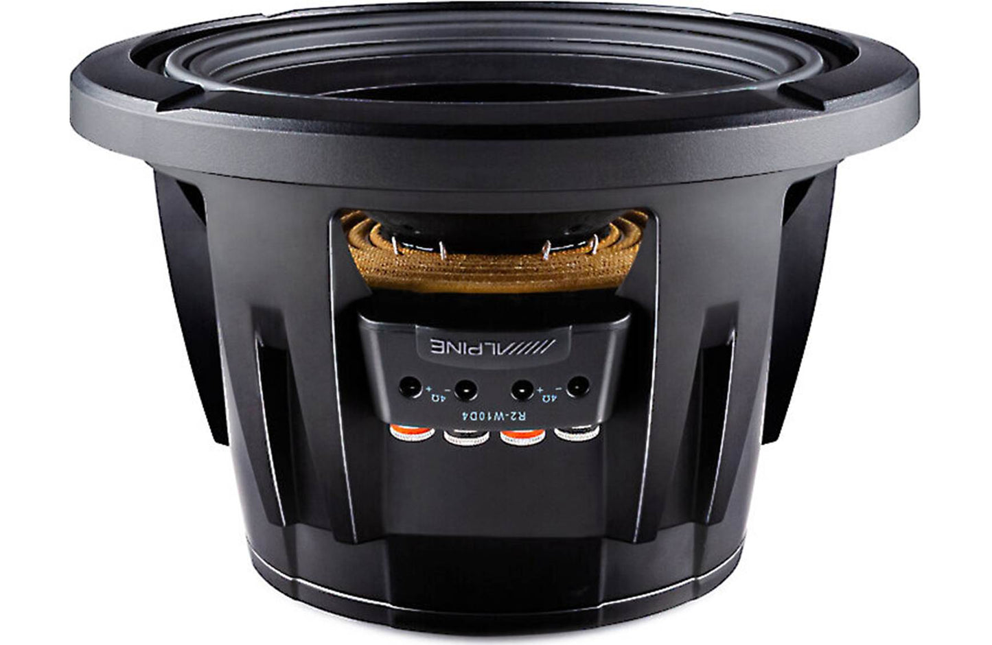 Alpine RS-W10D4 R-Series shallow-mount 10" subwoofer w/dual 4-ohm voice coils