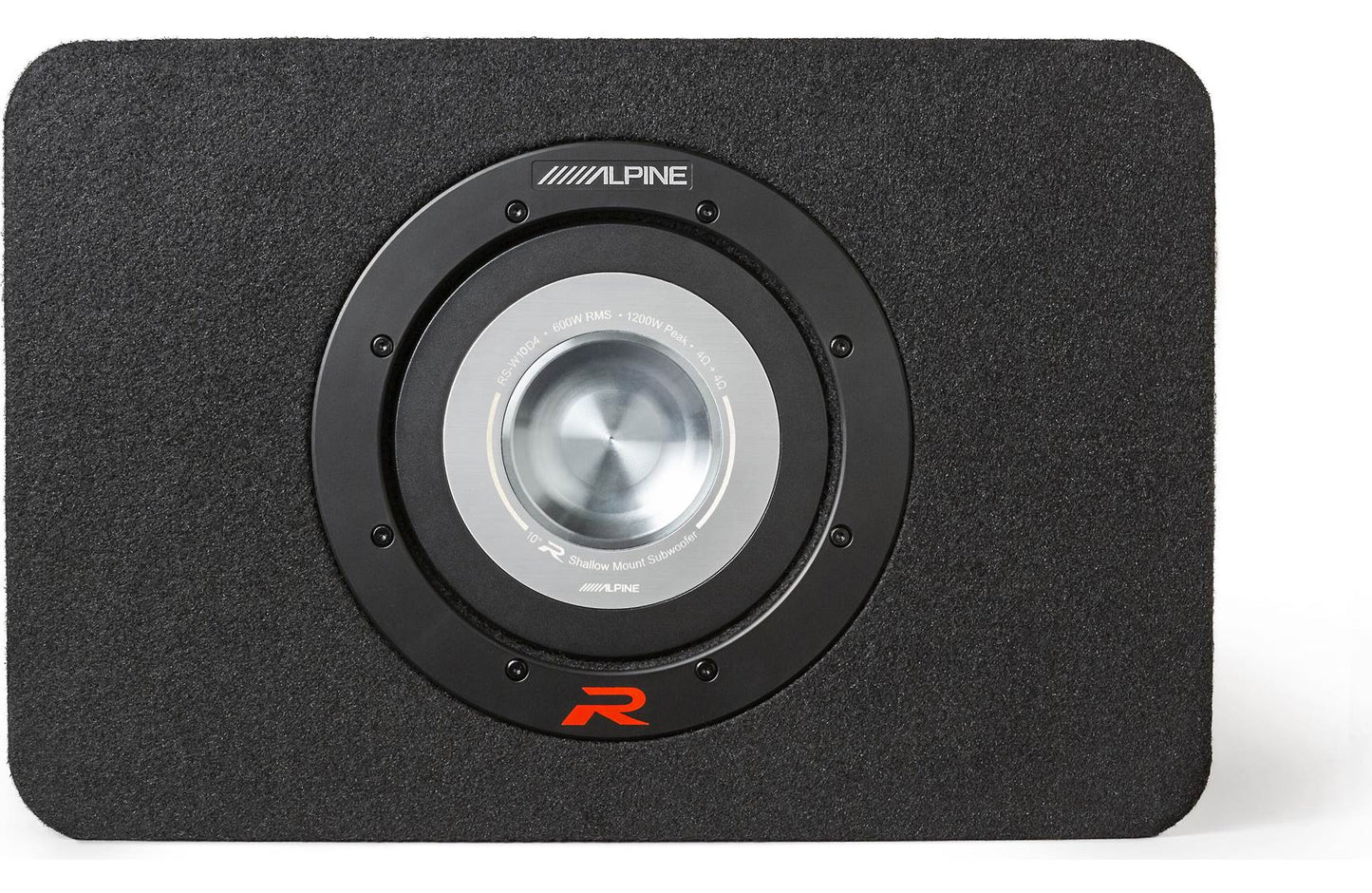 Alpine RS-SB10 Halo R-Series sealed enclosure w/10" 2-ohm shallow-mount subwoofer