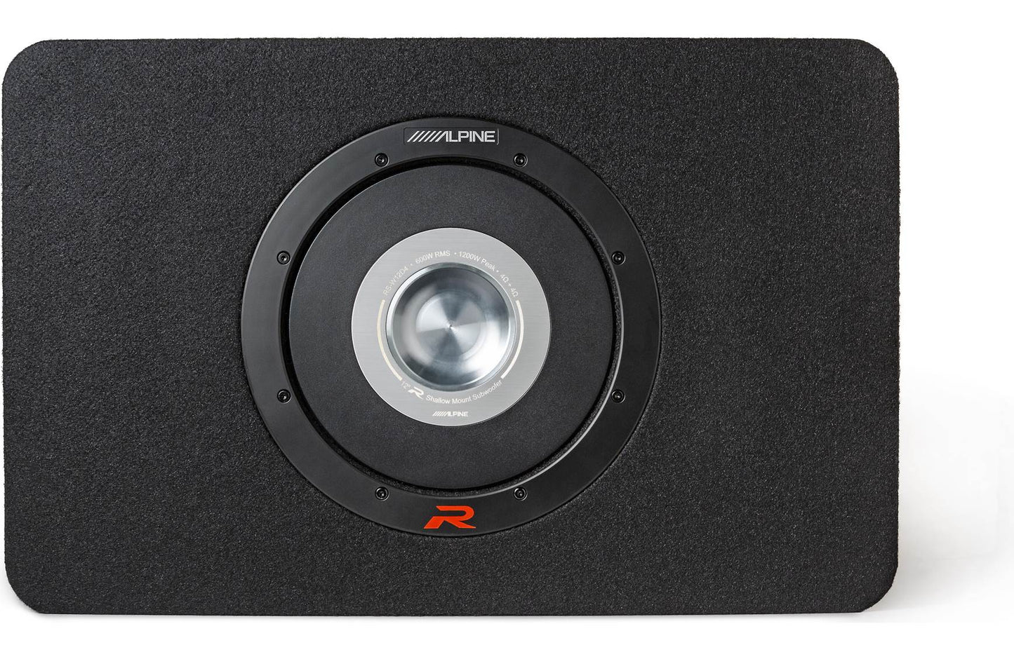 Alpine RS-SB12 R-Series sealed enclosure w/12" 2-ohm shallow-mount subwoofer