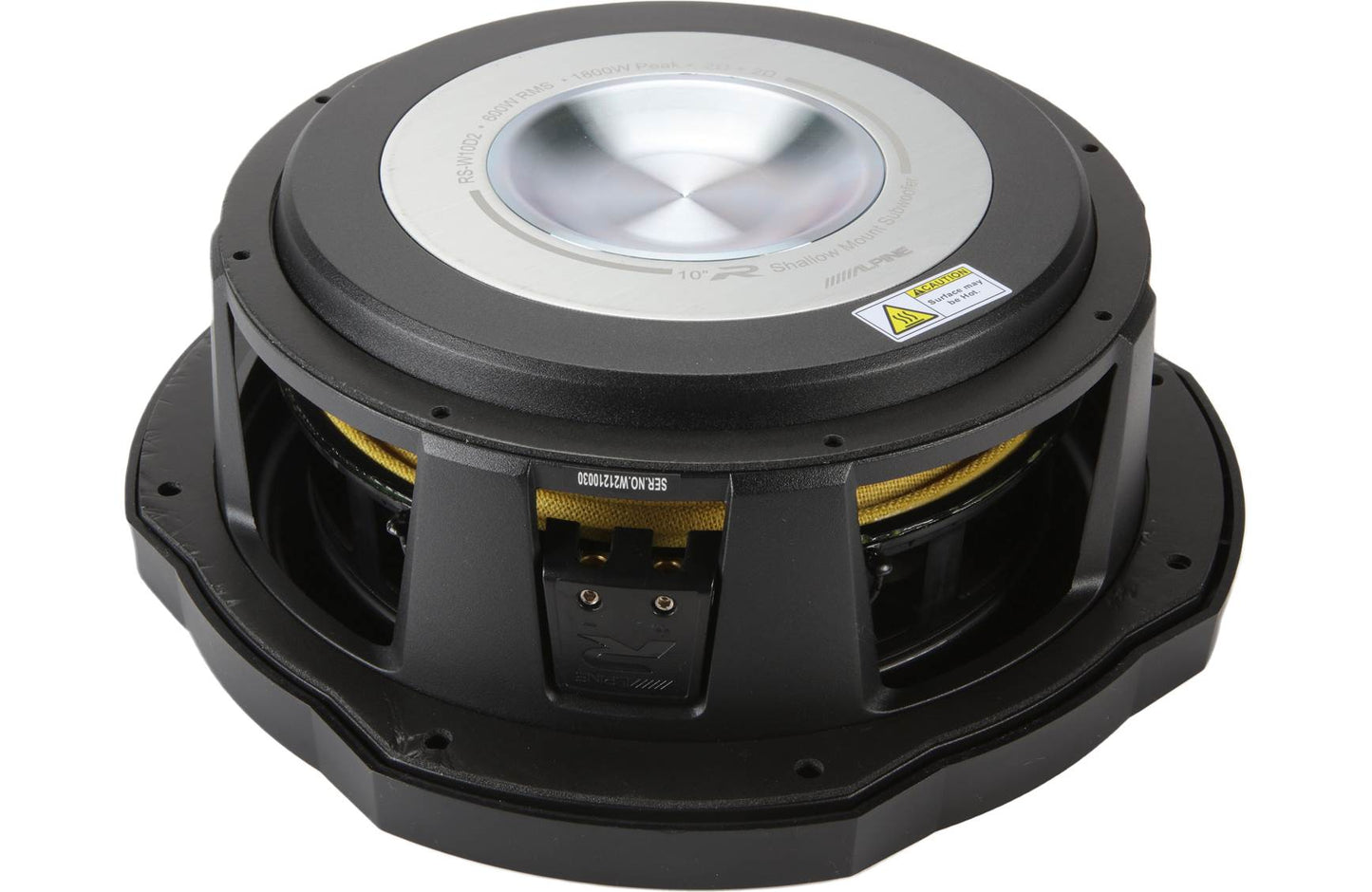 Alpine RS-W10D2 R-Series shallow-mount 10" subwoofer w/dual 2-ohm voice coils