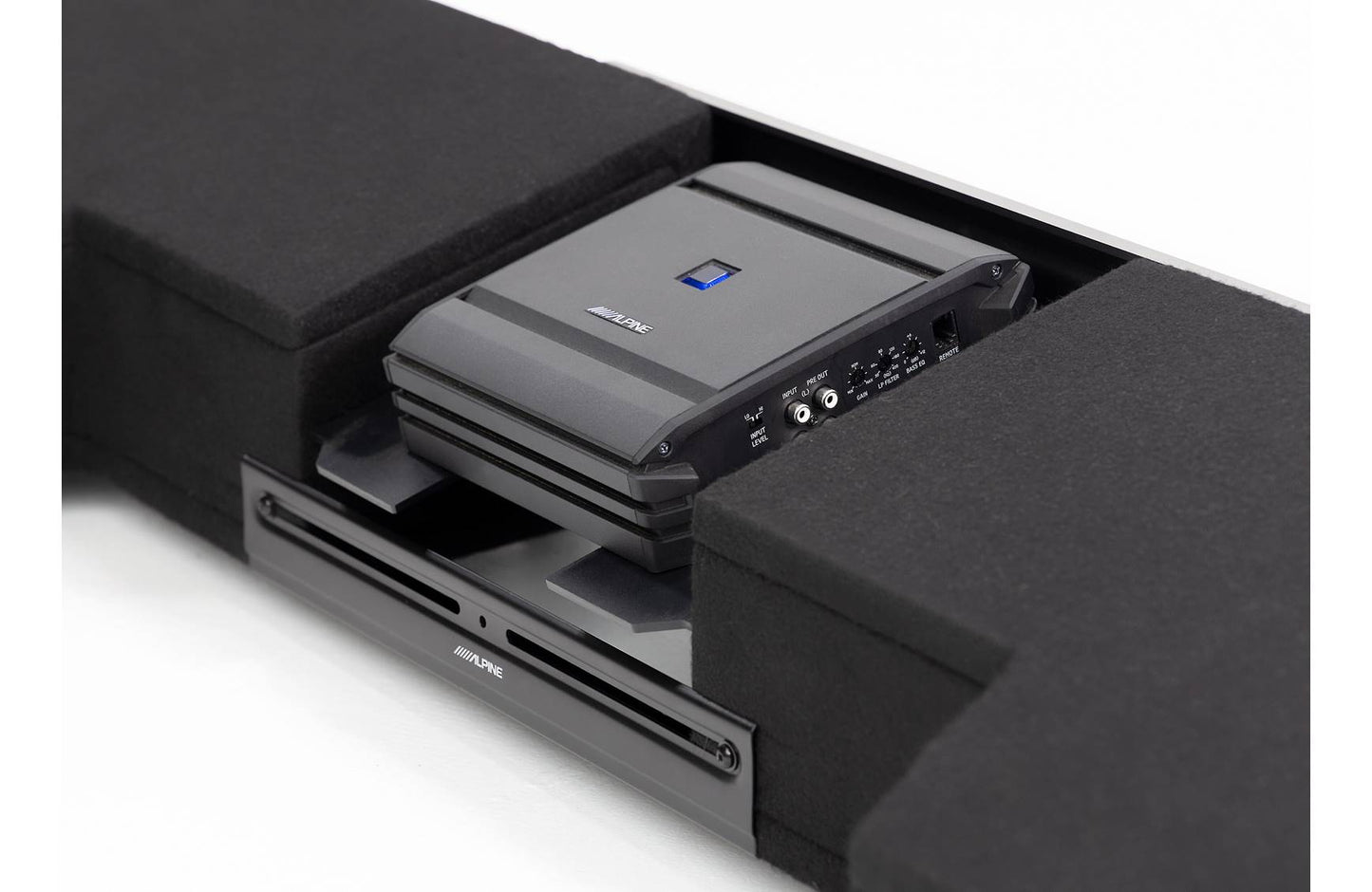 Alpine S2-DB8V-TRK Halo Series 8" ported dual subwoofer enclosure with two 8" S-Series subwoofers