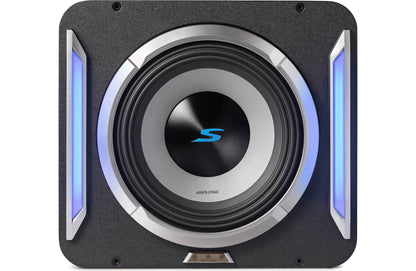 Alpine S2-SB10 PrismaLink® S2-Series sealed subwoofer enclosure w/10" subwoofer & RGBW lighting