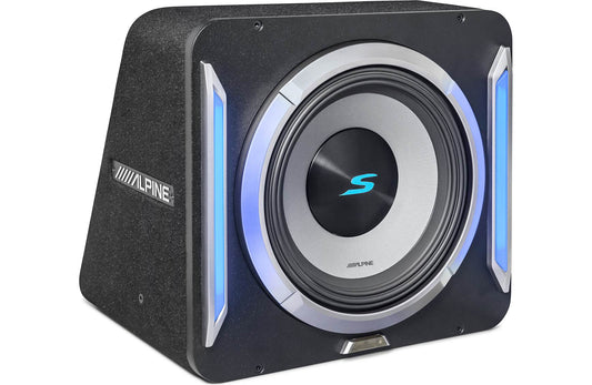 Alpine S2-SB12 PrismaLink® S2-Series sealed subwoofer enclosure w/12" subwoofer & RGBW lighting