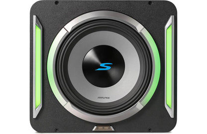 Alpine S2-SB12 PrismaLink® S2-Series sealed subwoofer enclosure w/12" subwoofer & RGBW lighting