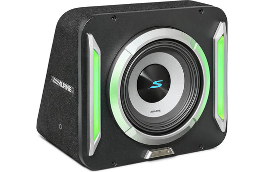 Alpine S2-SB8 PrismaLink® S2-Series sealed subwoofer enclosure w/8" subwoofer & RGBW lighting