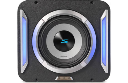 Alpine S2-SB8 PrismaLink® S2-Series sealed subwoofer enclosure w/8" subwoofer & RGBW lighting