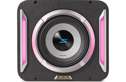 Alpine S2-SB8 PrismaLink® S2-Series sealed subwoofer enclosure w/8" subwoofer & RGBW lighting