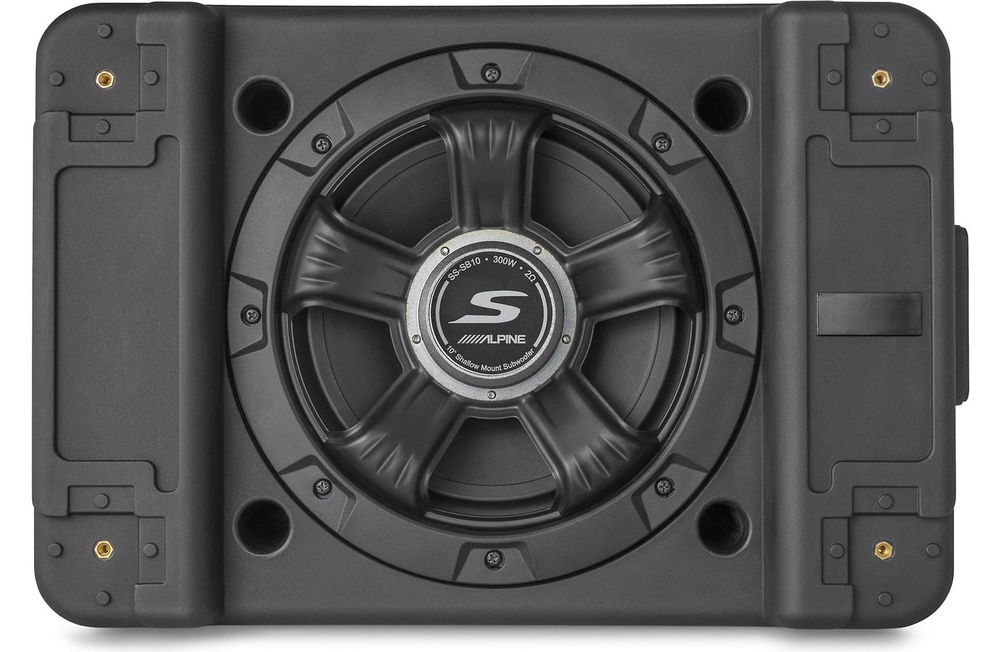 Alpine SS-SB10 S-Series shallow sealed downward-firing enclosure w/10" 2-ohm subwoofer