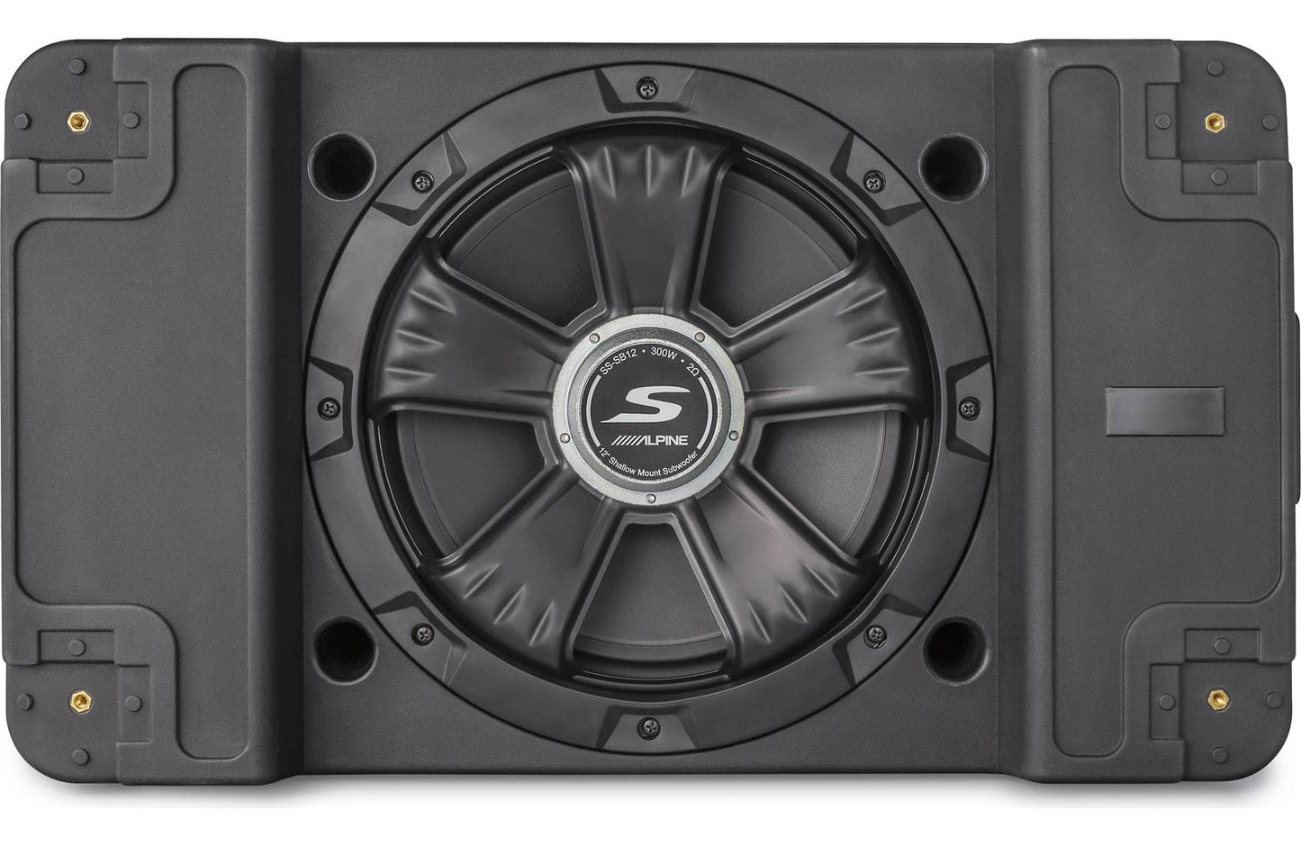 Alpine SS-SB12 S-Series shallow sealed downward-firing enclosure w/12" 2-ohm subwoofer