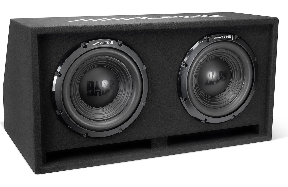 Alpine W-DB12V Vented subwoofer enclosure w/two, 12" W12S4 Bass Series subwoofers
