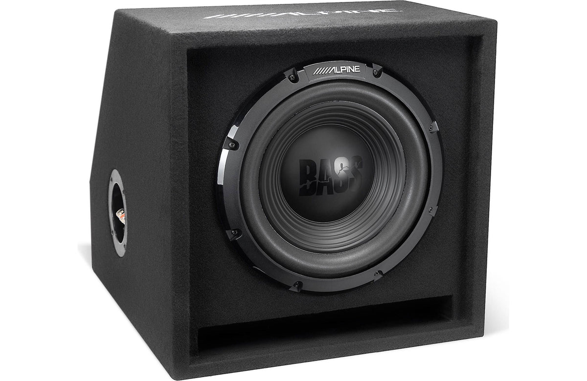 Alpine W-SB10V Vented subwoofer enclosure with 10" W10S4 Bass Series subwoofer
