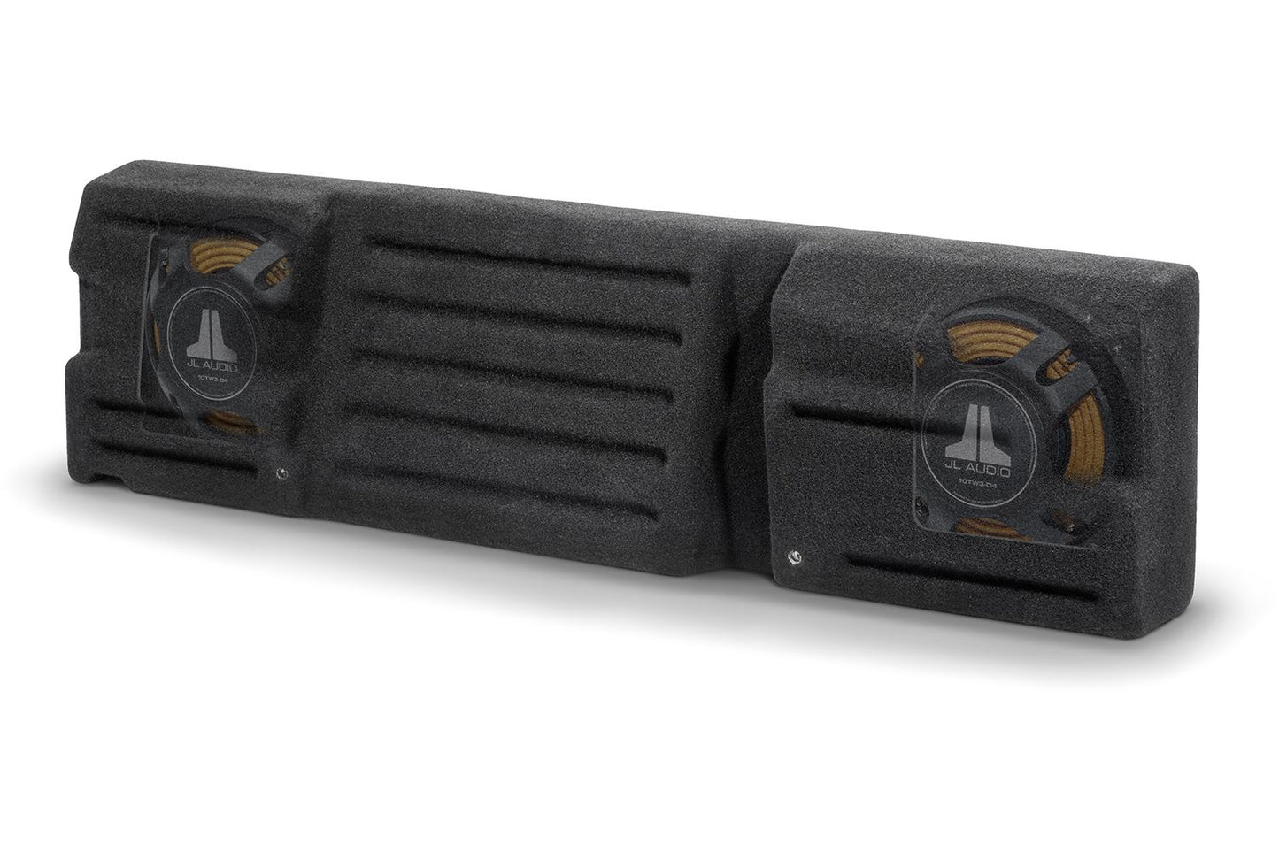 JL Audio SB-T-TCMAX/10TW3 Stealthbox® Custom-fit fiberglass enclosure with two 10TW3-D8 10" subwoofers — for 2014-2021 Toyota Tundra CrewMax