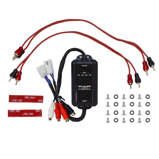 MB Quart MBQJ-AMP-ACC-1 Line Output Converter Kit for adding amplifiers to power a subwoofer and/or soundbar - Jeep® Wrangler (JL) / Gladiator (JT)